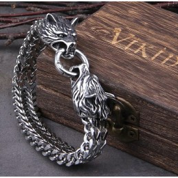 bracelet loup viking